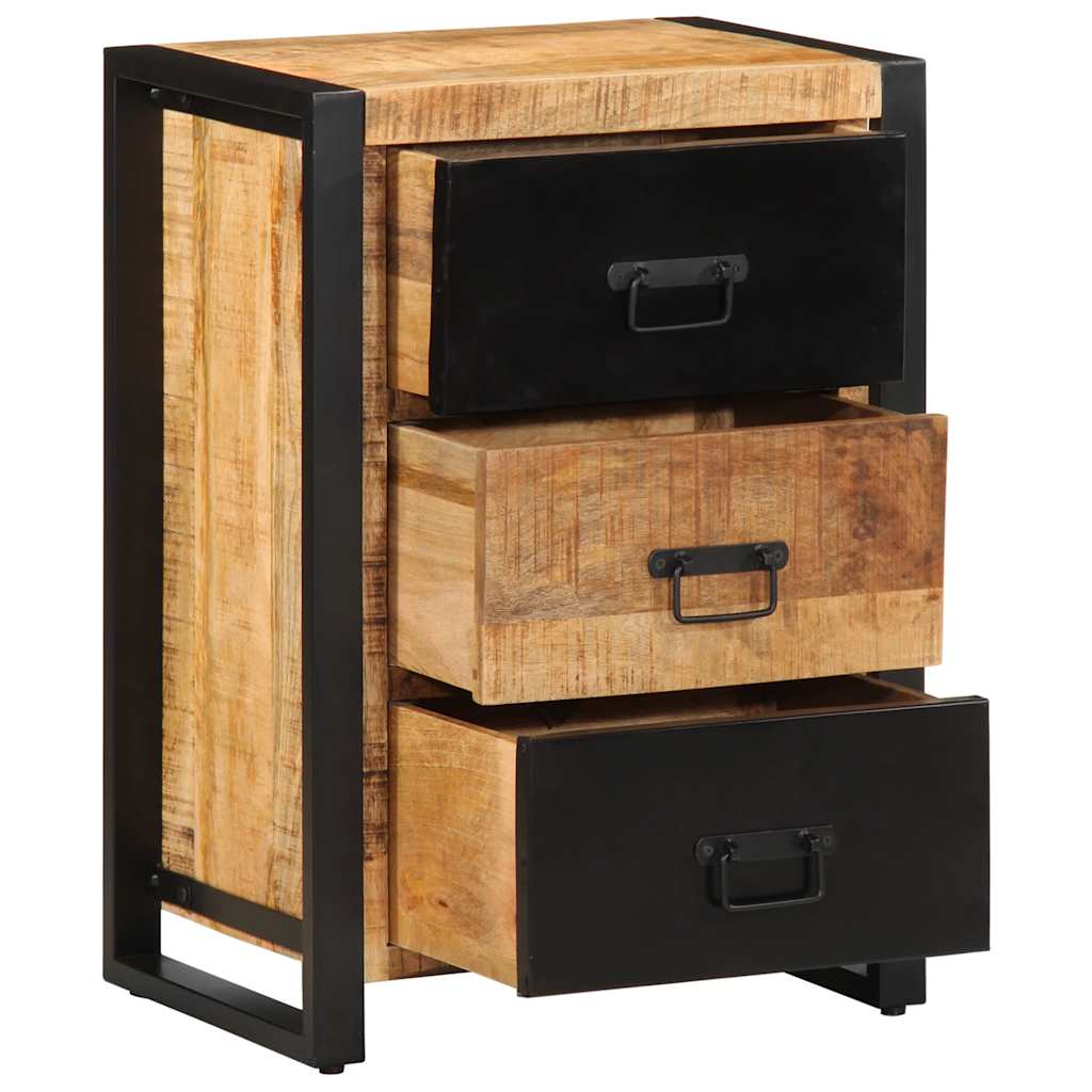 Armoire à tiroir 50x35x70 cm bois de manguier massif brut Buffets & bahuts vidaXL