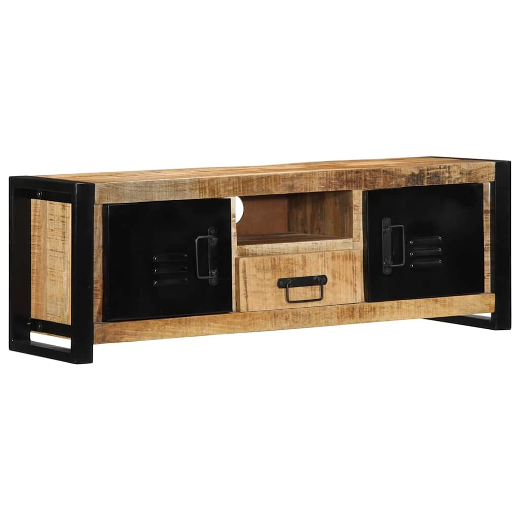 Meuble TV 100x30x35 cm bois massif de manguier brut Meubles TV vidaXL