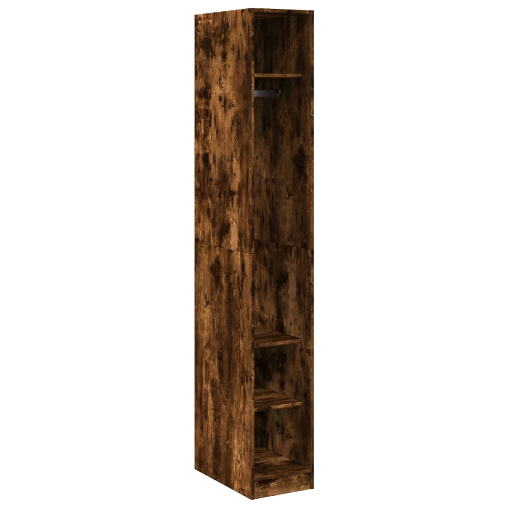 Garde-robe chêne fumé 30x50x200 cm bois d'ingénierie Armoires vidaXL   