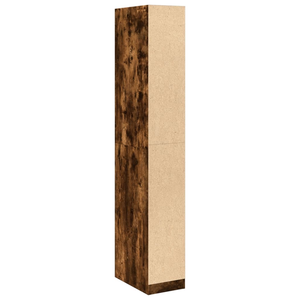 Garde-robe chêne fumé 30x50x200 cm bois d'ingénierie Armoires vidaXL   