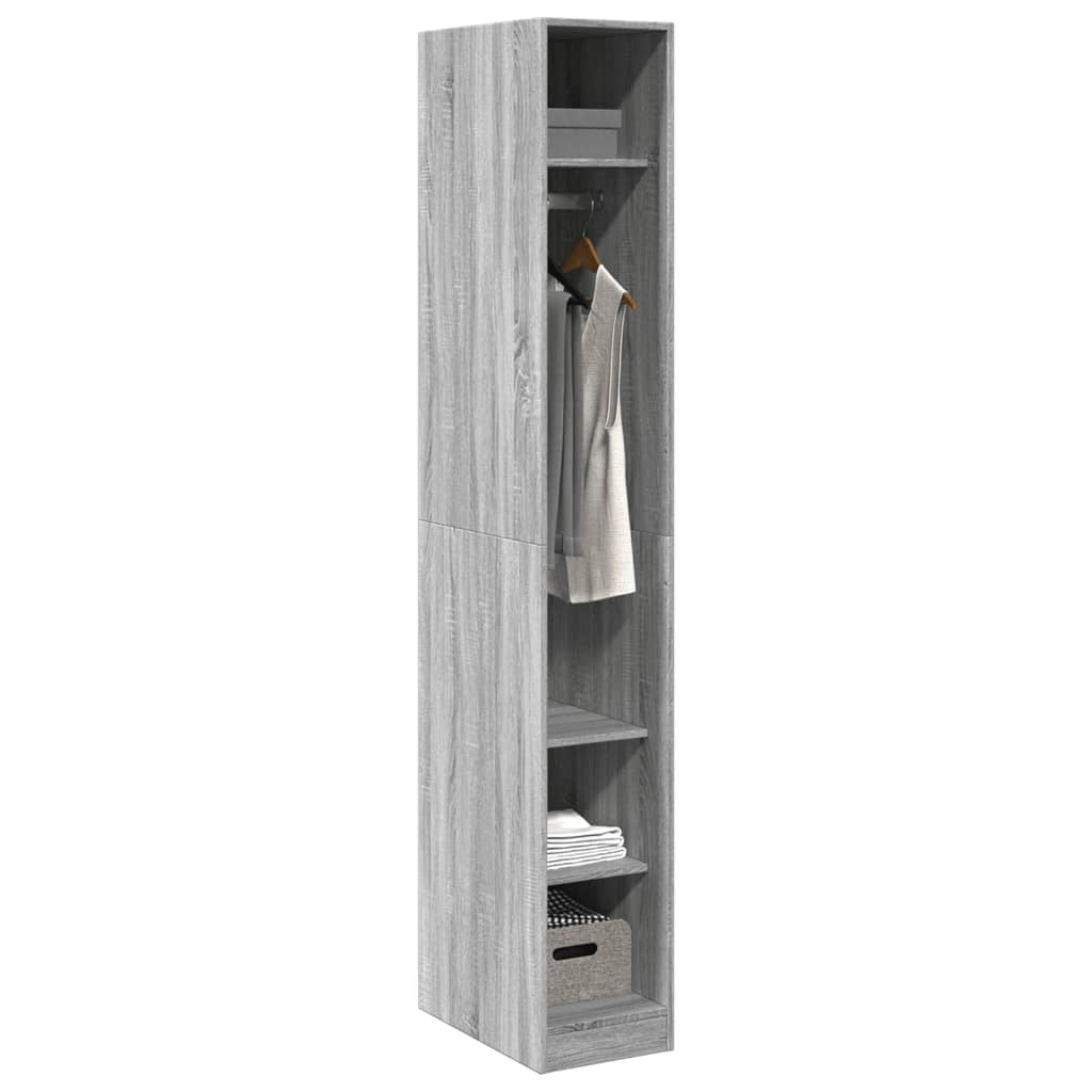 Garde-robe sonoma gris 30x50x200 cm bois d'ingénierie Armoires vidaXL   