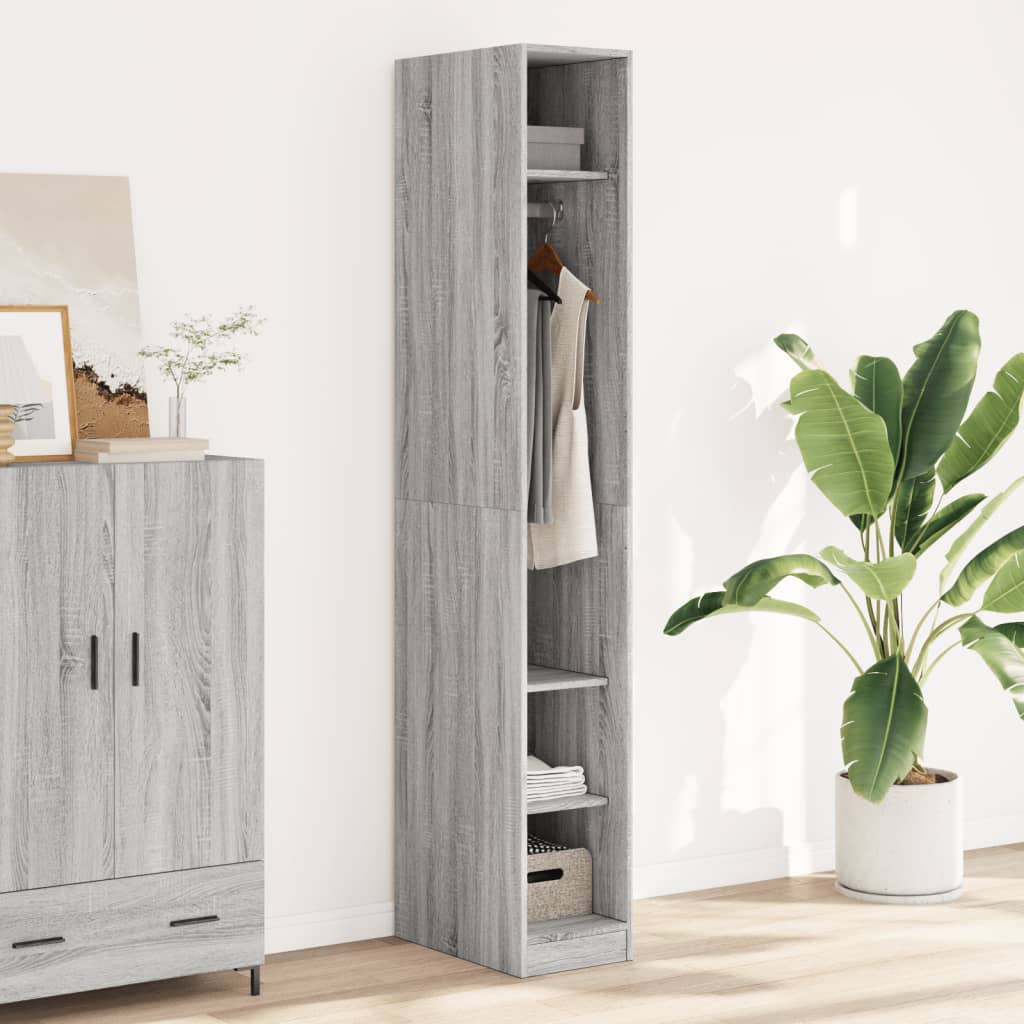 Garde-robe sonoma gris 30x50x200 cm bois d'ingénierie Armoires vidaXL   