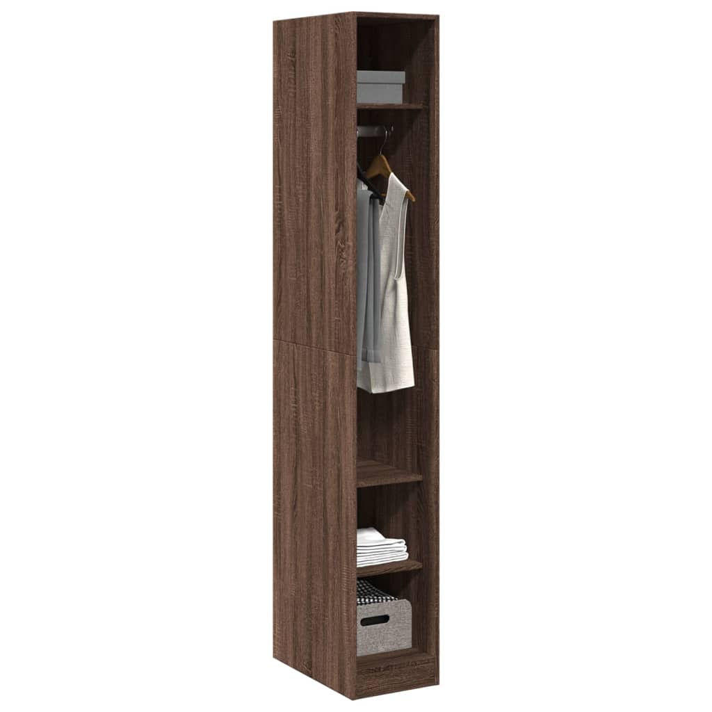 Garde-robe chêne marron 30x50x200 cm bois d'ingénierie Armoires vidaXL   