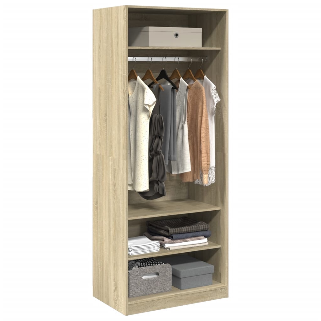 Garde-robe chêne sonoma 80x50x200 cm bois d'ingénierie Armoires vidaXL   