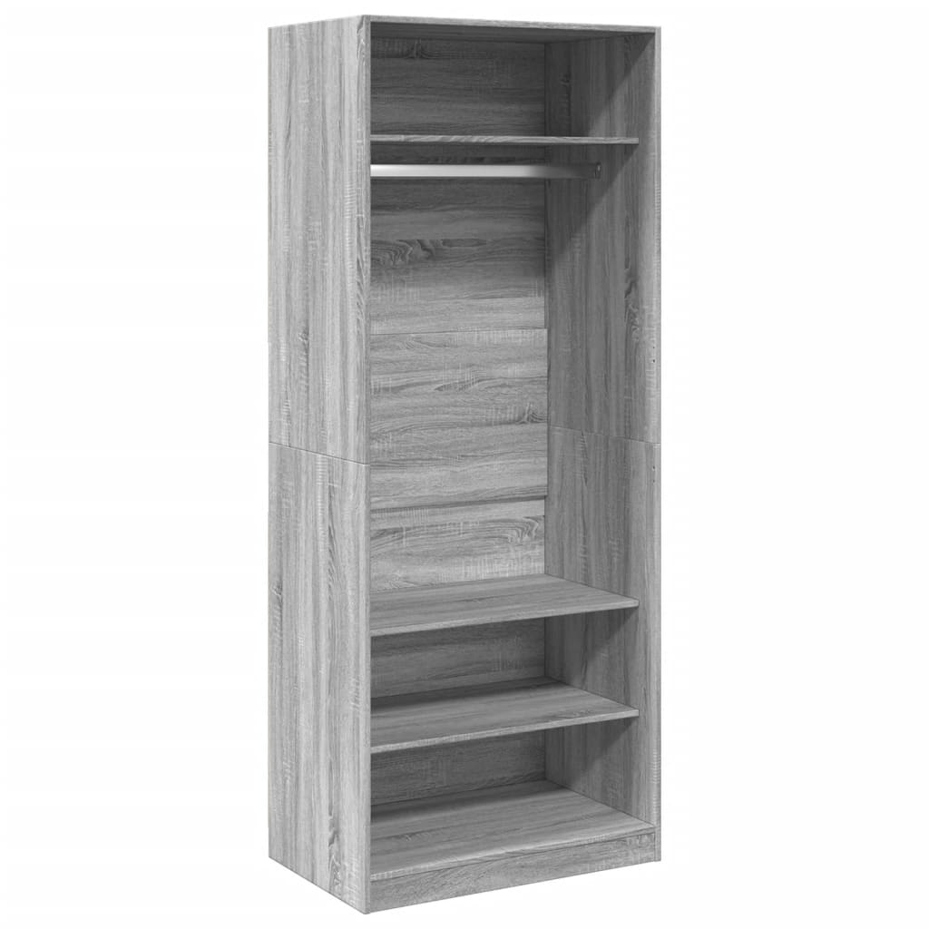 Garde-robe sonoma gris 80x50x200 cm bois d'ingénierie Armoires vidaXL   