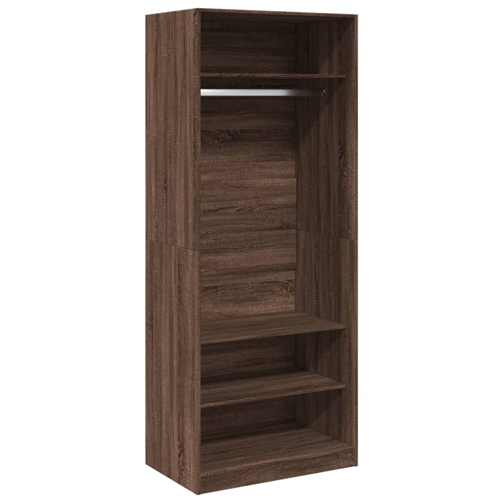 Garde-robe chêne marron 80x50x200 cm bois d'ingénierie Armoires vidaXL   