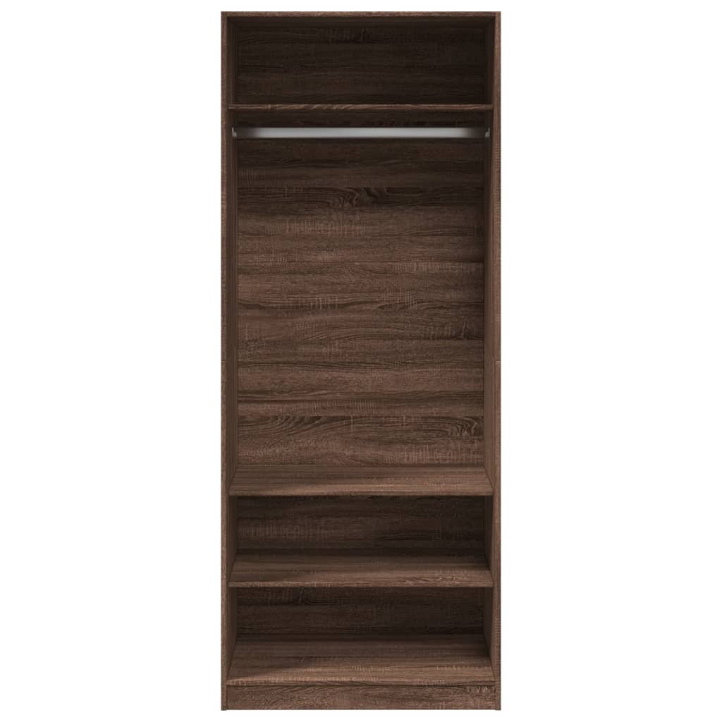 Garde-robe chêne marron 80x50x200 cm bois d'ingénierie Armoires vidaXL   