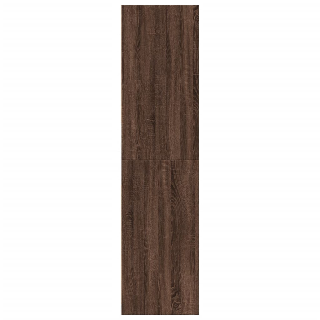 Garde-robe chêne marron 80x50x200 cm bois d'ingénierie Armoires vidaXL   