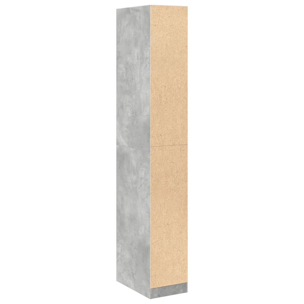 Garde-robe gris béton 30x50x200 cm bois d'ingénierie Armoires vidaXL   