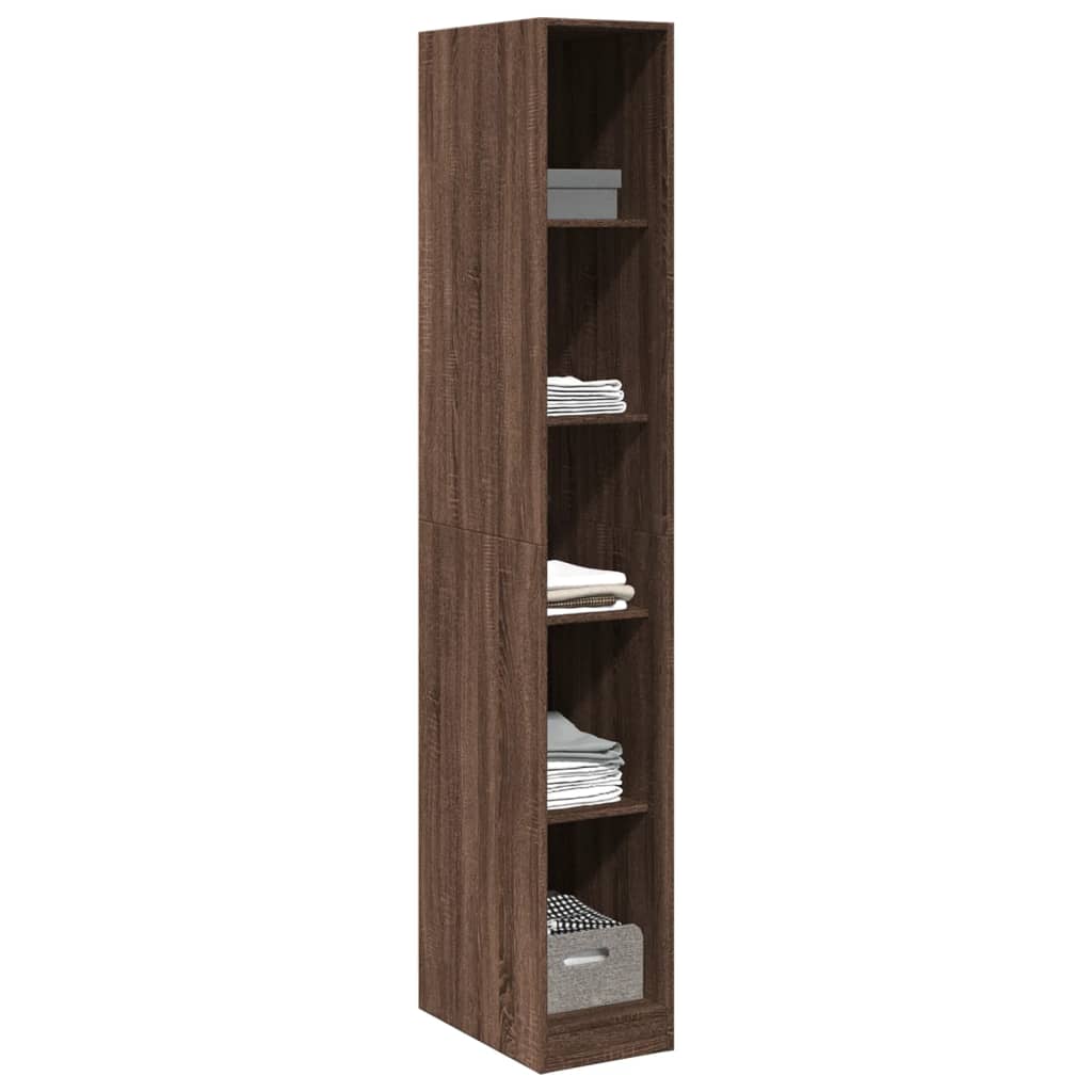 Garde-robe chêne marron 30x50x200 cm bois d'ingénierie Armoires vidaXL   