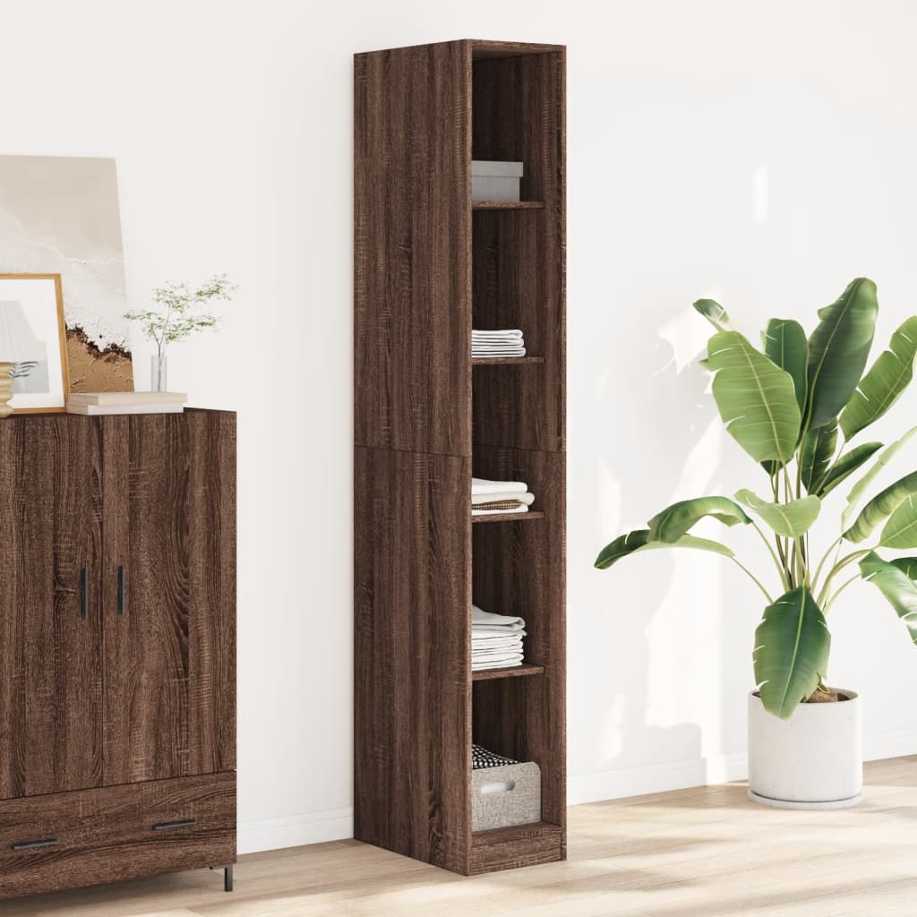 Garde-robe chêne marron 30x50x200 cm bois d'ingénierie Armoires vidaXL   