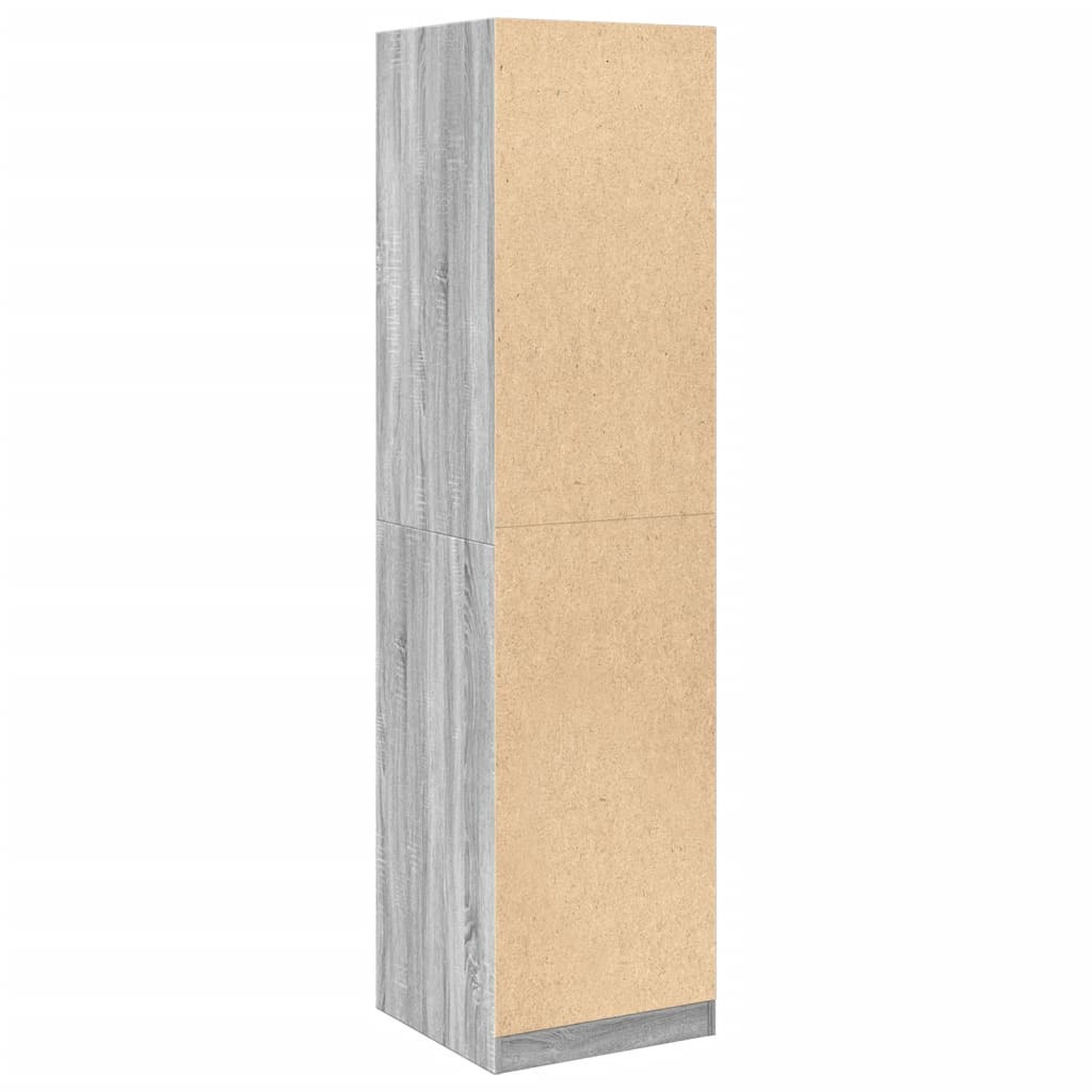 Garde-robe gris sonoma 50x50x200 cm bois d'ingénierie Armoires vidaXL   