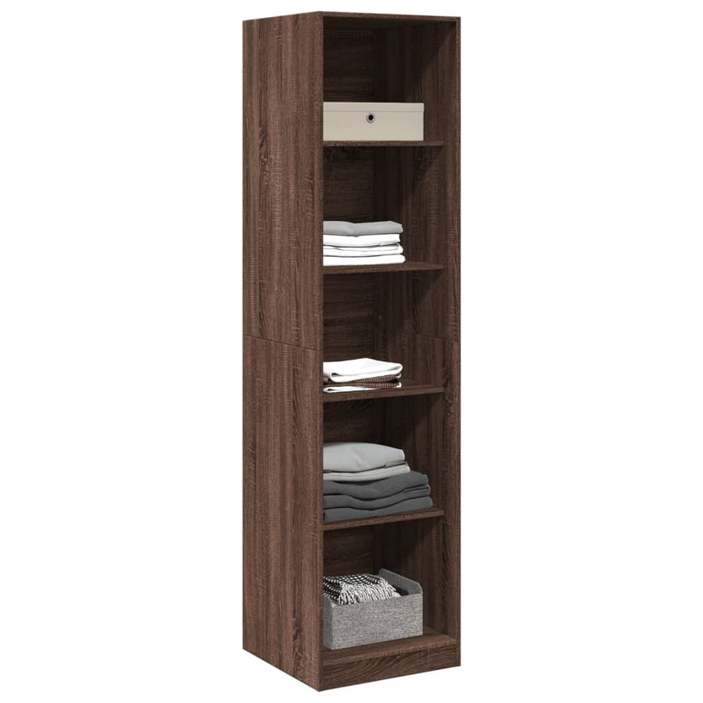 Garde-robe chêne marron 50x50x200 cm bois d'ingénierie Armoires vidaXL   