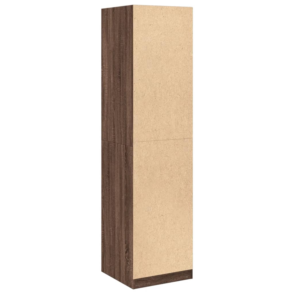 Garde-robe chêne marron 50x50x200 cm bois d'ingénierie Armoires vidaXL   