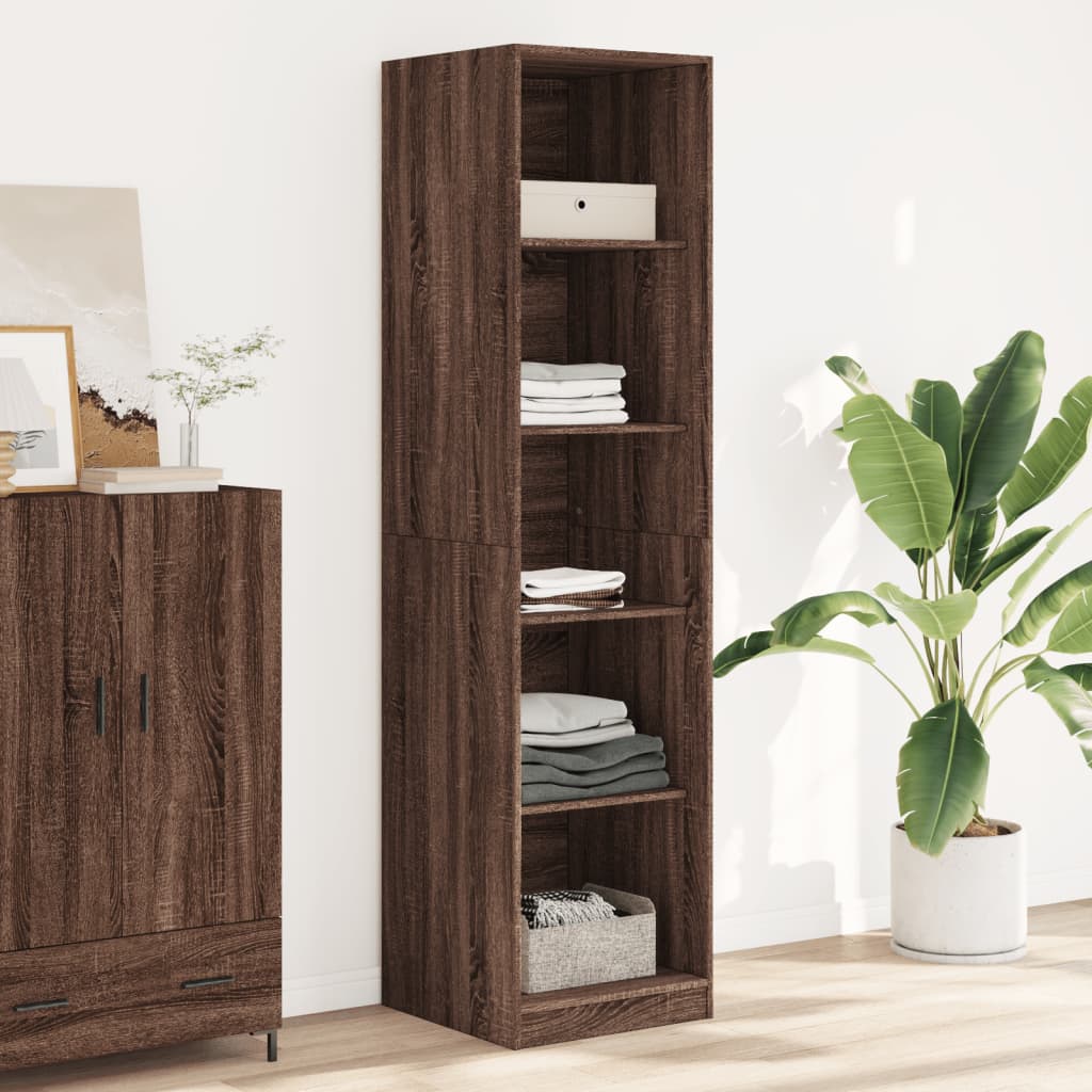 Garde-robe chêne marron 50x50x200 cm bois d'ingénierie Armoires vidaXL   