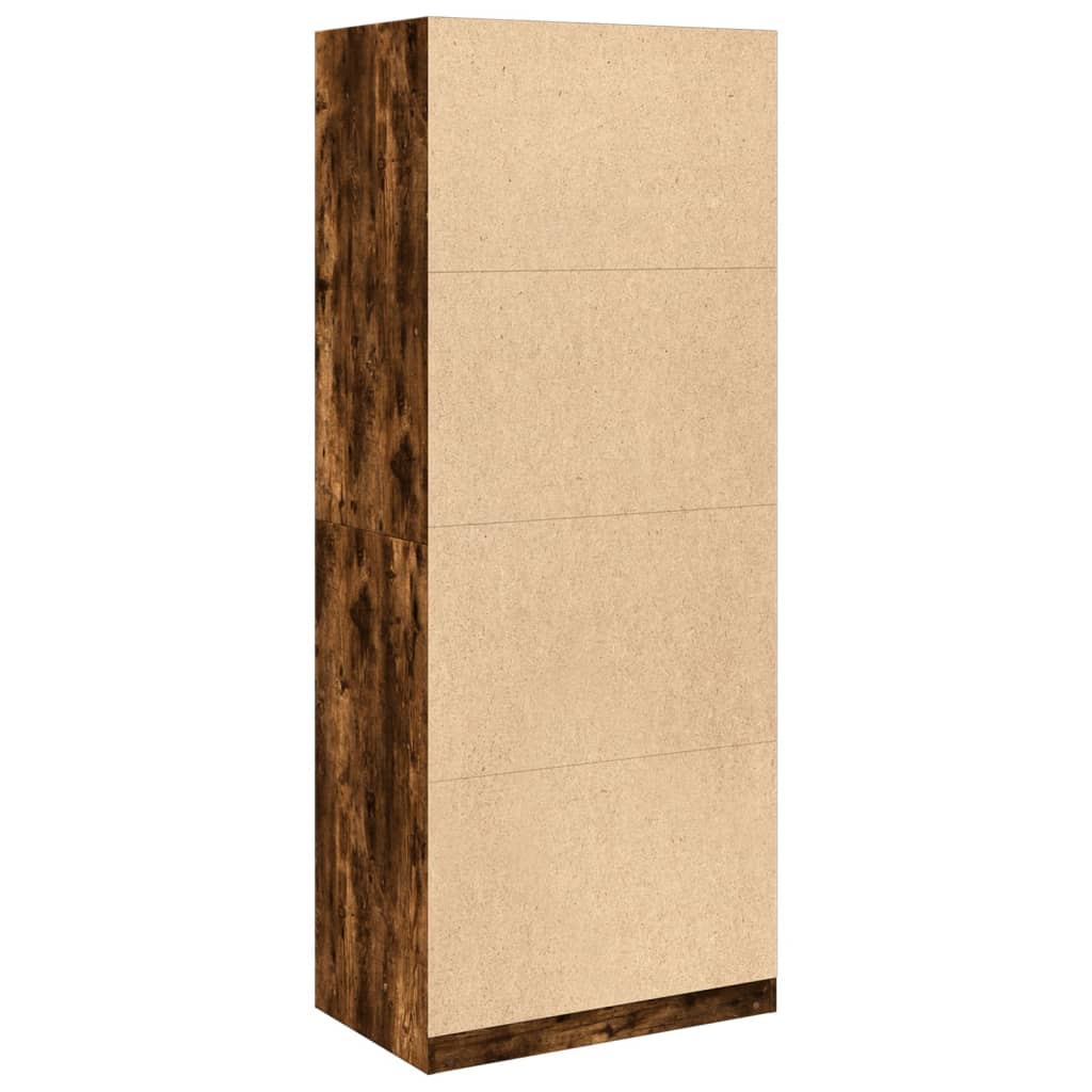 Garde-robe chêne fumé 80x50x200 cm bois d'ingénierie Armoires vidaXL   