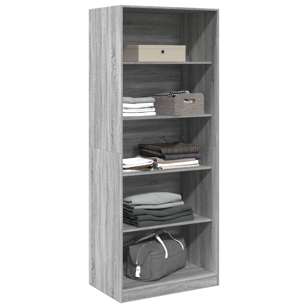 Garde-robe sonoma gris 80x50x200 cm bois d'ingénierie Armoires vidaXL   