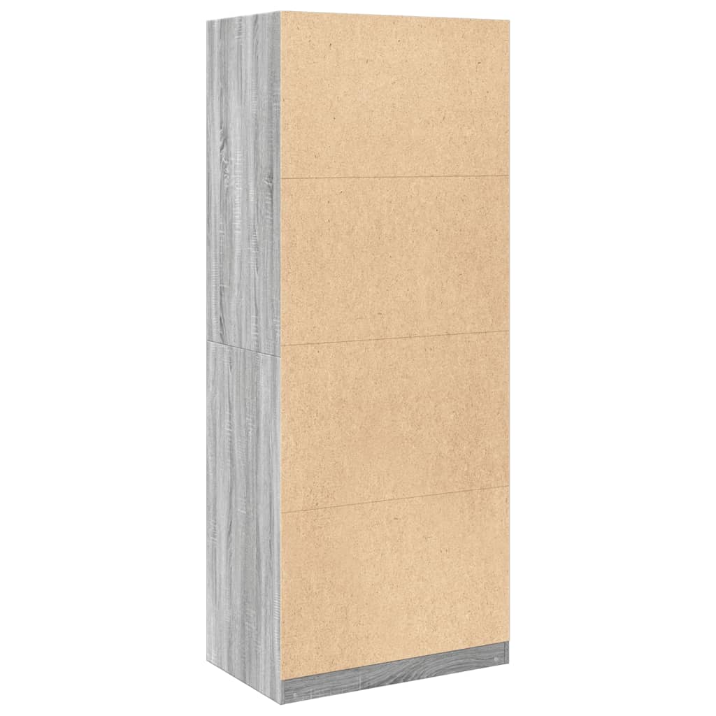 Garde-robe sonoma gris 80x50x200 cm bois d'ingénierie Armoires vidaXL   