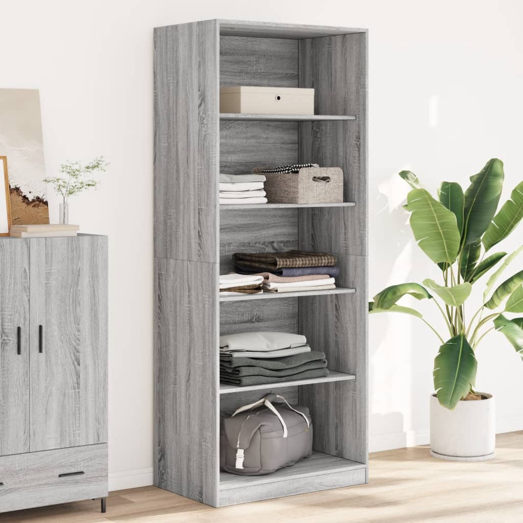 Garde-robe sonoma gris 80x50x200 cm bois d'ingénierie Armoires vidaXL   