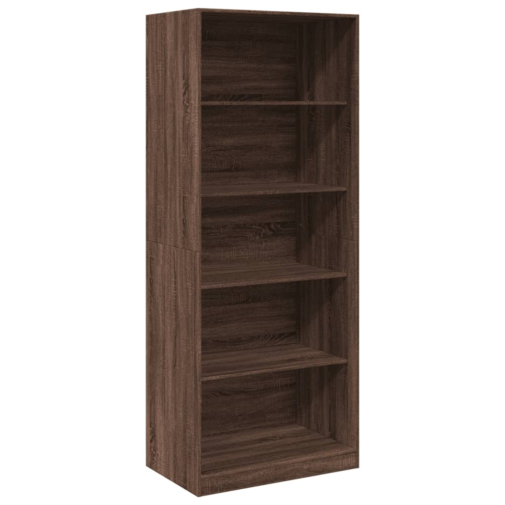 Garde-robe chêne marron 80x50x200 cm bois d'ingénierie Armoires vidaXL   