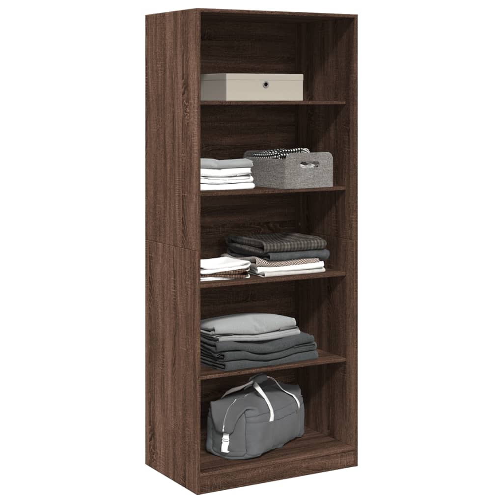 Garde-robe chêne marron 80x50x200 cm bois d'ingénierie Armoires vidaXL   