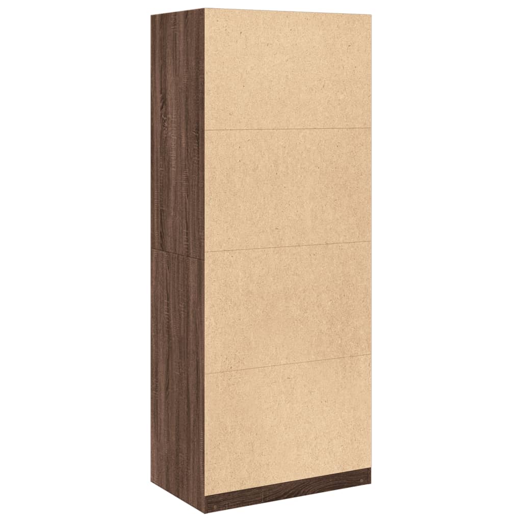 Garde-robe chêne marron 80x50x200 cm bois d'ingénierie Armoires vidaXL   