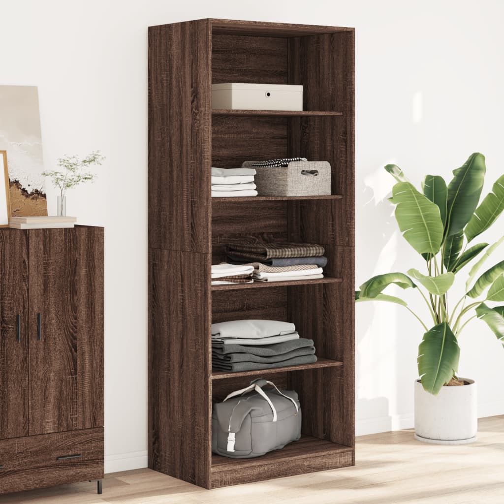 Garde-robe chêne marron 80x50x200 cm bois d'ingénierie Armoires vidaXL   