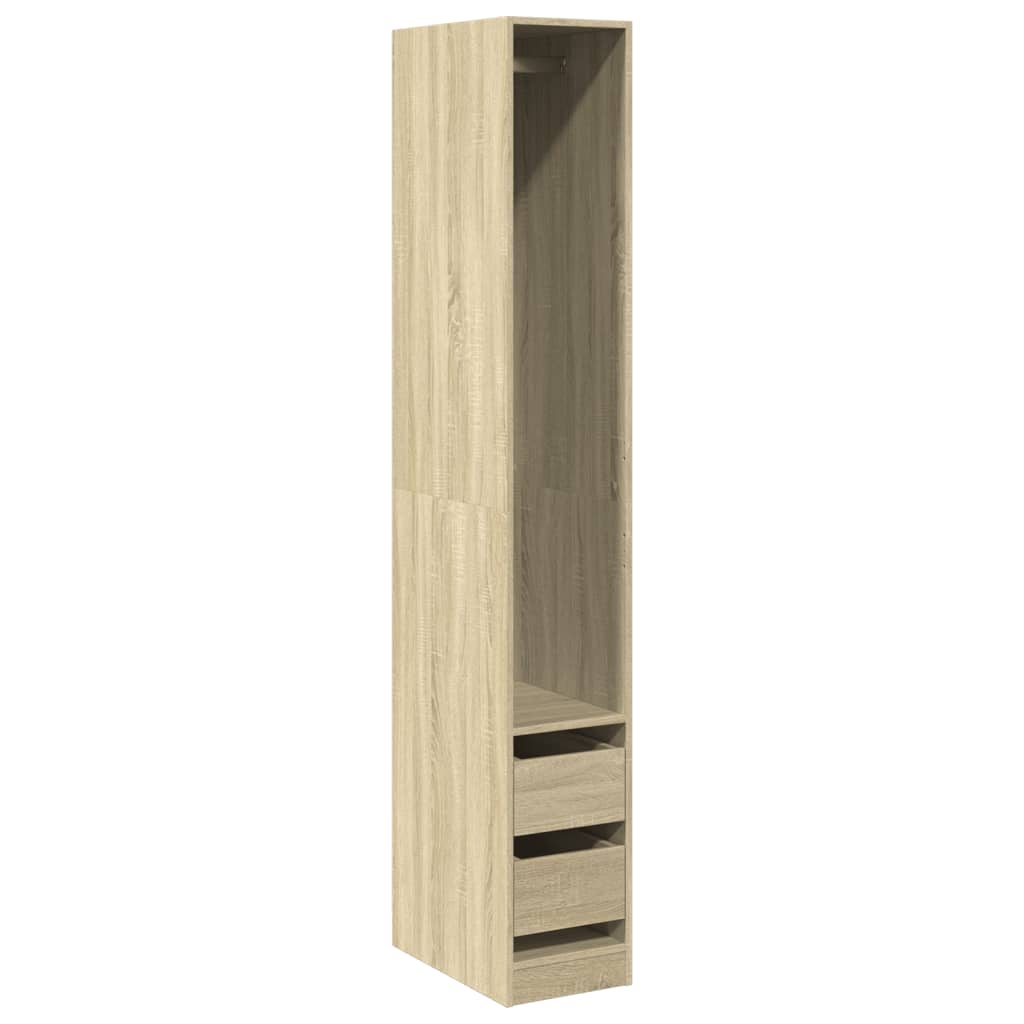 Garde-robe chêne sonoma 30x50x200 cm bois d'ingénierie Armoires vidaXL   