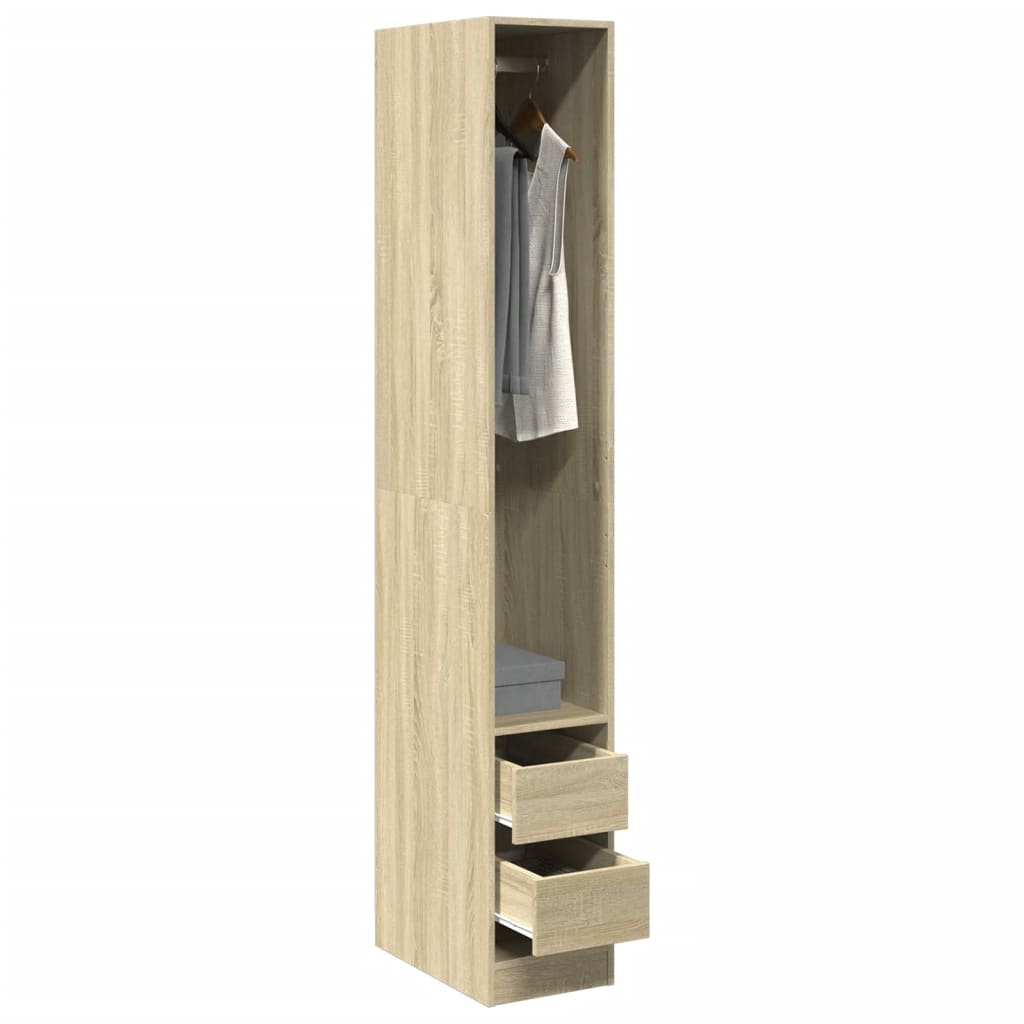 Garde-robe chêne sonoma 30x50x200 cm bois d'ingénierie Armoires vidaXL   