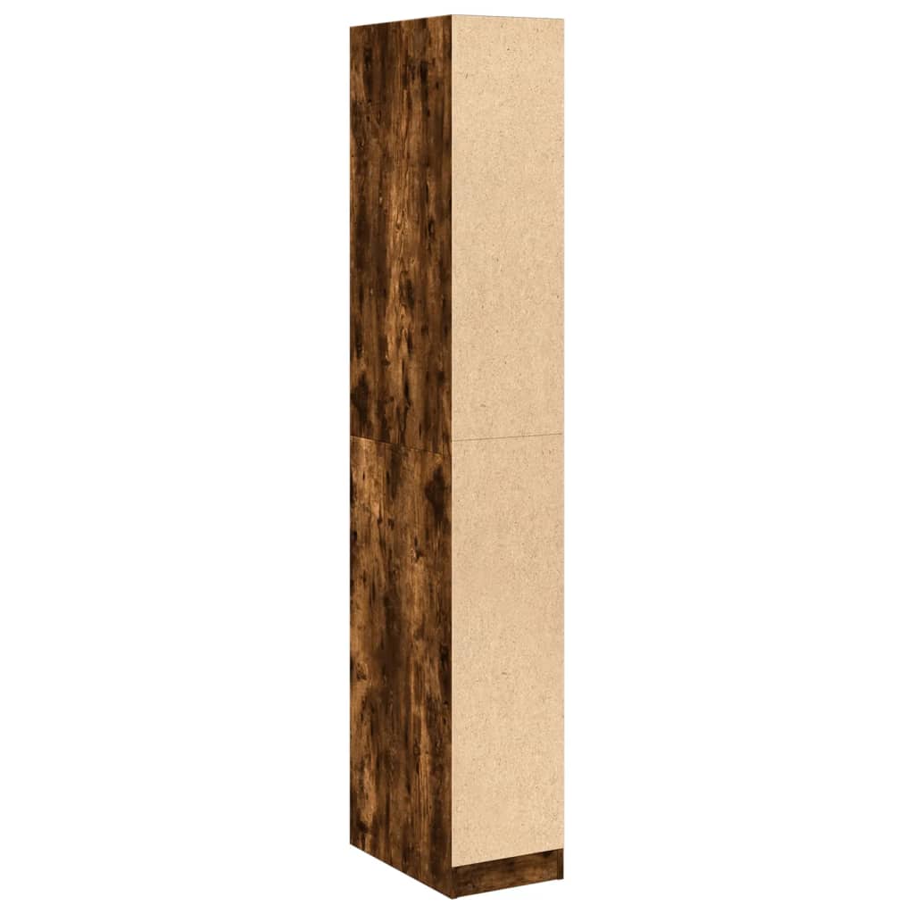 Garde-robe chêne fumé 30x50x200 cm bois d'ingénierie Armoires vidaXL   