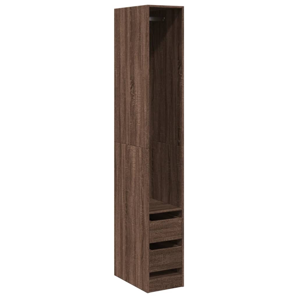 Garde-robe chêne marron 30x50x200 cm bois d'ingénierie Armoires vidaXL   