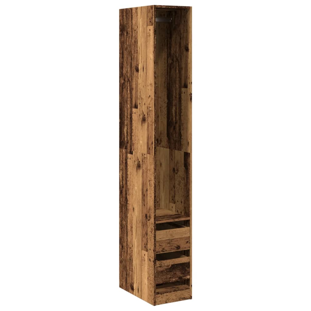 Garde-robe vieux bois 30x50x200 cm bois d'ingénierie Armoires vidaXL   