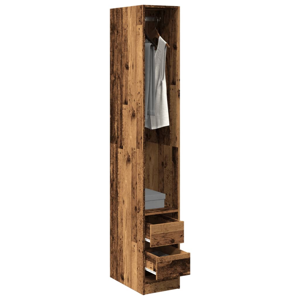 Garde-robe vieux bois 30x50x200 cm bois d'ingénierie Armoires vidaXL   