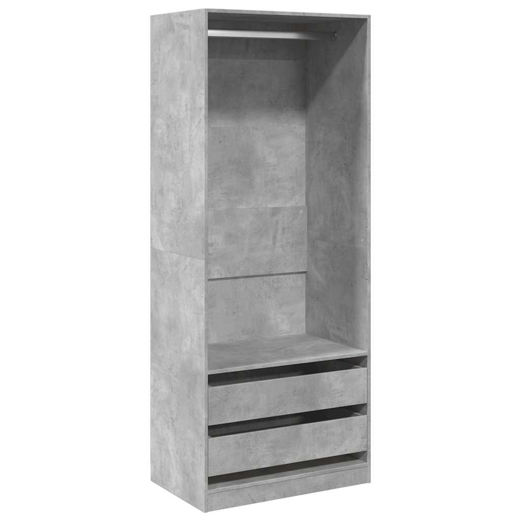 Garde-robe gris béton 80x50x200 cm bois d'ingénierie Armoires vidaXL