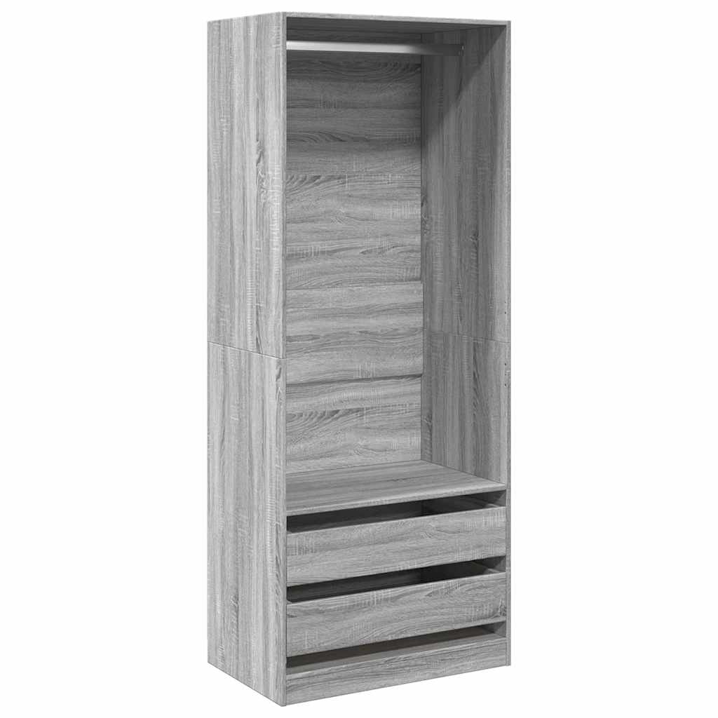 Garde-robe sonoma gris 80x50x200 cm bois d'ingénierie Armoires vidaXL