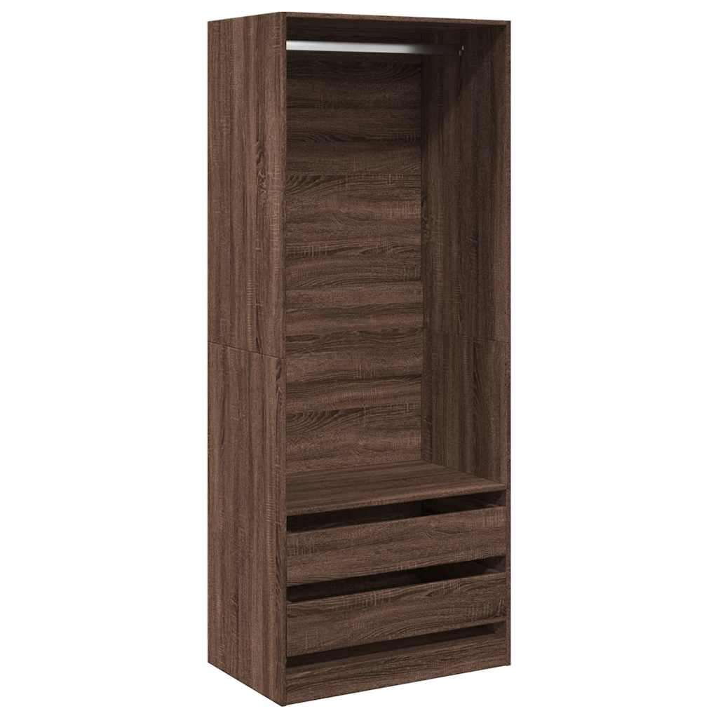 Garde-robe chêne marron 80x50x200 cm bois d'ingénierie Armoires vidaXL