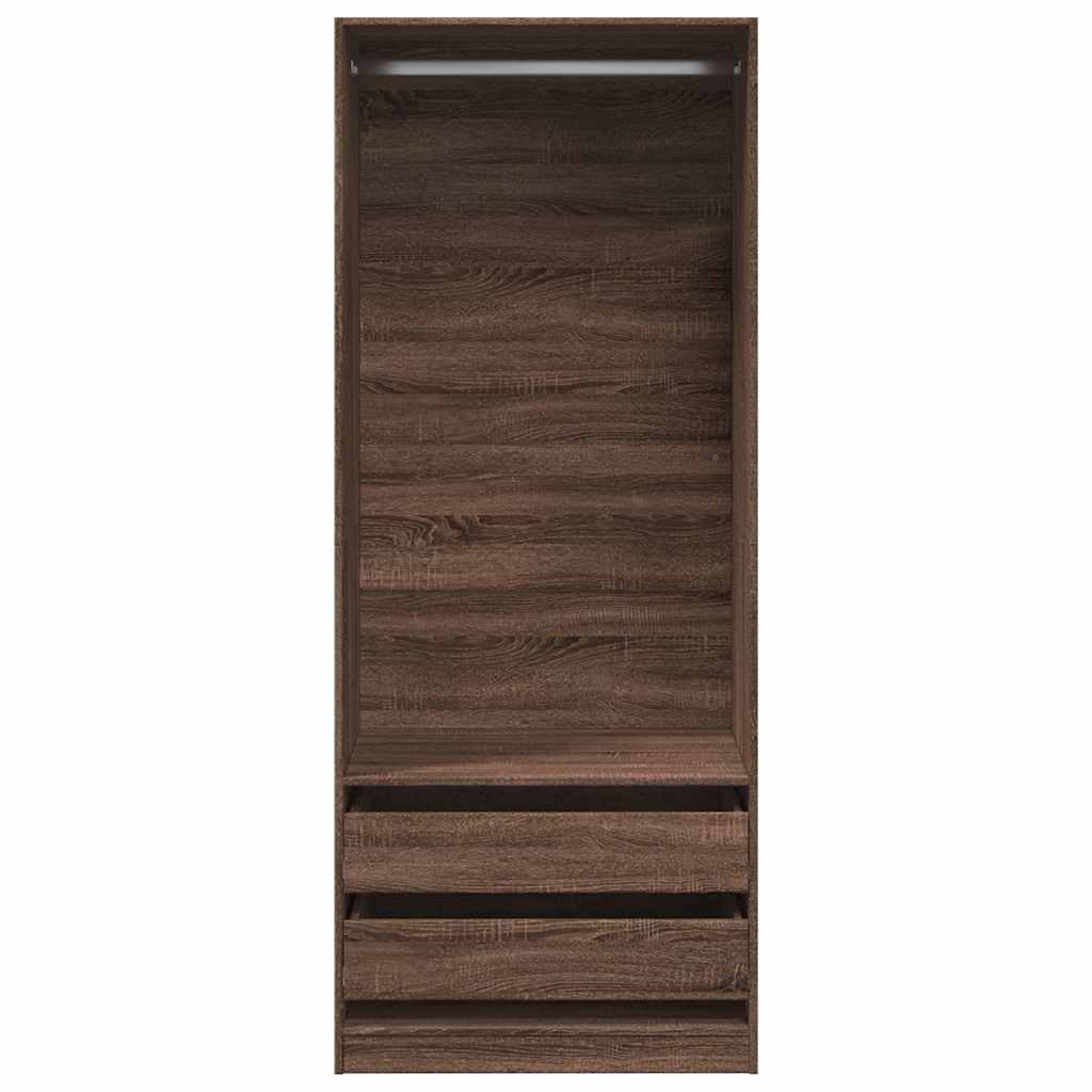 Garde-robe chêne marron 80x50x200 cm bois d'ingénierie Armoires vidaXL