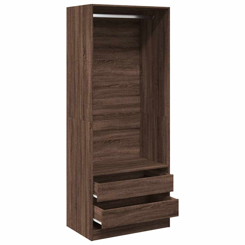 Garde-robe chêne marron 80x50x200 cm bois d'ingénierie Armoires vidaXL