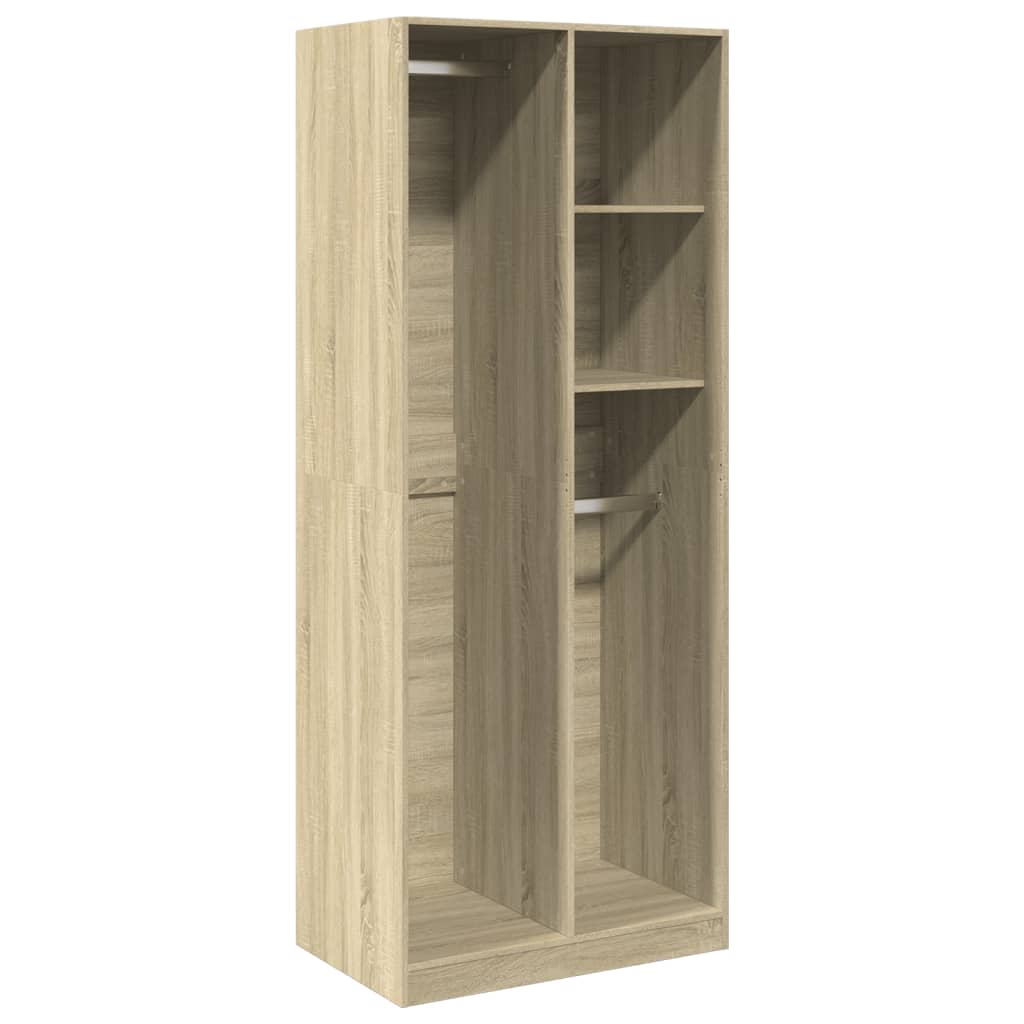 Garde-robe chêne sonoma 80x50x200 cm bois d'ingénierie Armoires vidaXL   