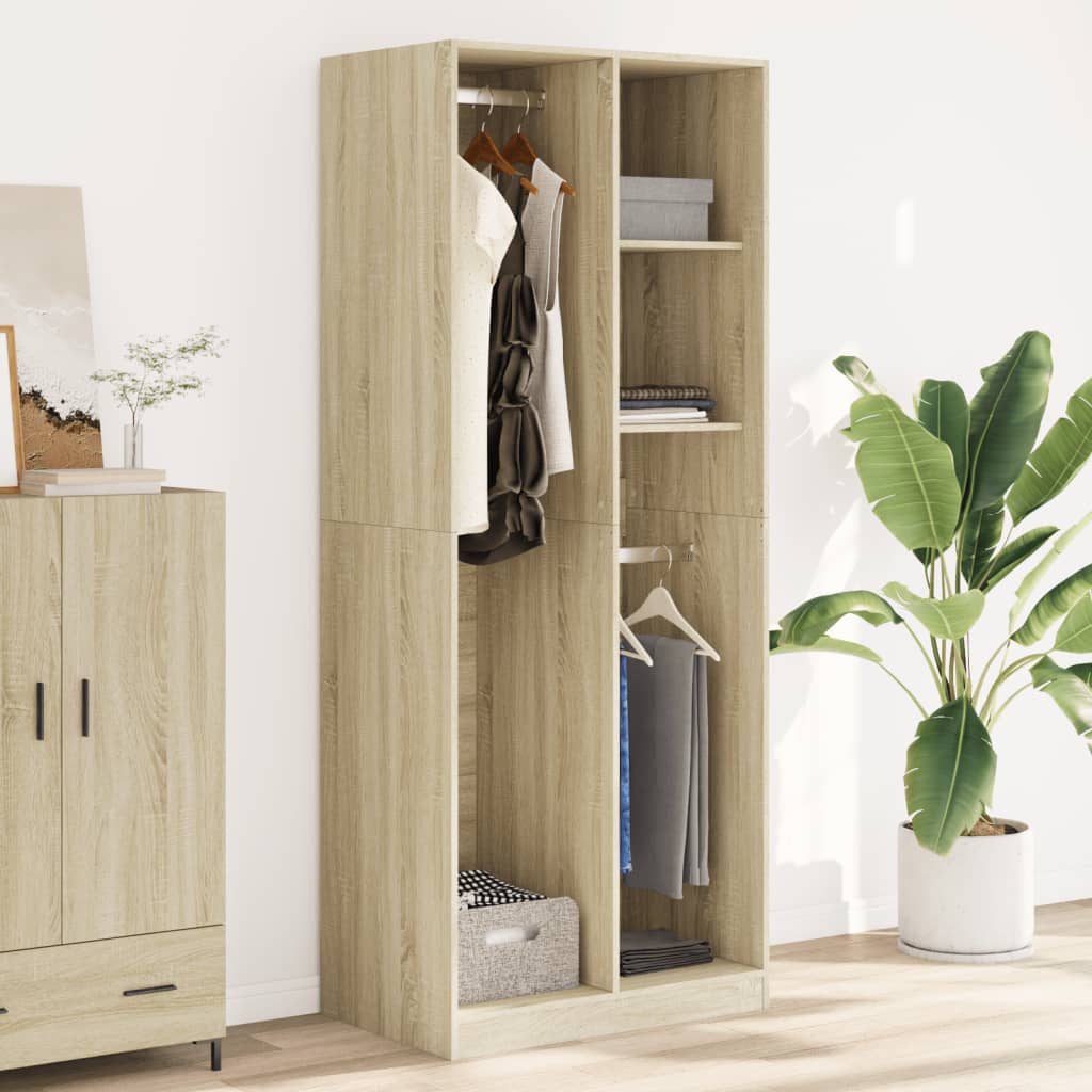 Garde-robe chêne sonoma 80x50x200 cm bois d'ingénierie Armoires vidaXL   