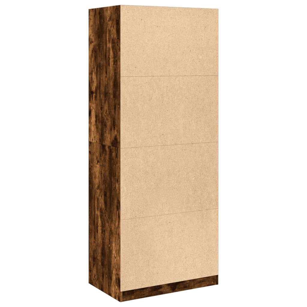 Garde-robe chêne fumé 80x50x200 cm bois d'ingénierie Armoires vidaXL   