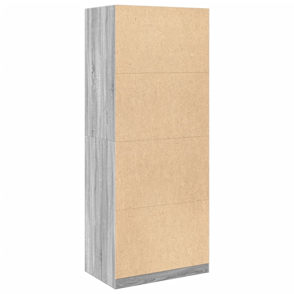 Garde-robe sonoma gris 80x50x200 cm bois d'ingénierie Armoires vidaXL   