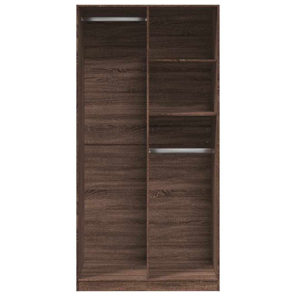 Garde-robe chêne marron 100x50x200 cm bois d'ingénierie Armoires vidaXL   