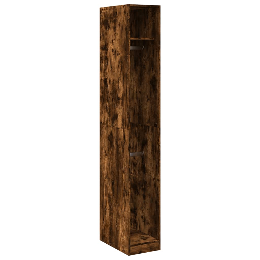 Garde-robe chêne fumé 30x50x200 cm bois d'ingénierie Armoires vidaXL   