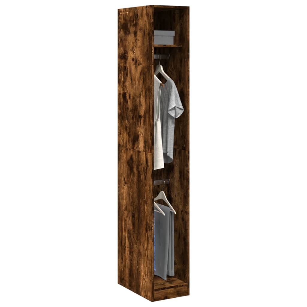 Garde-robe chêne fumé 30x50x200 cm bois d'ingénierie Armoires vidaXL   