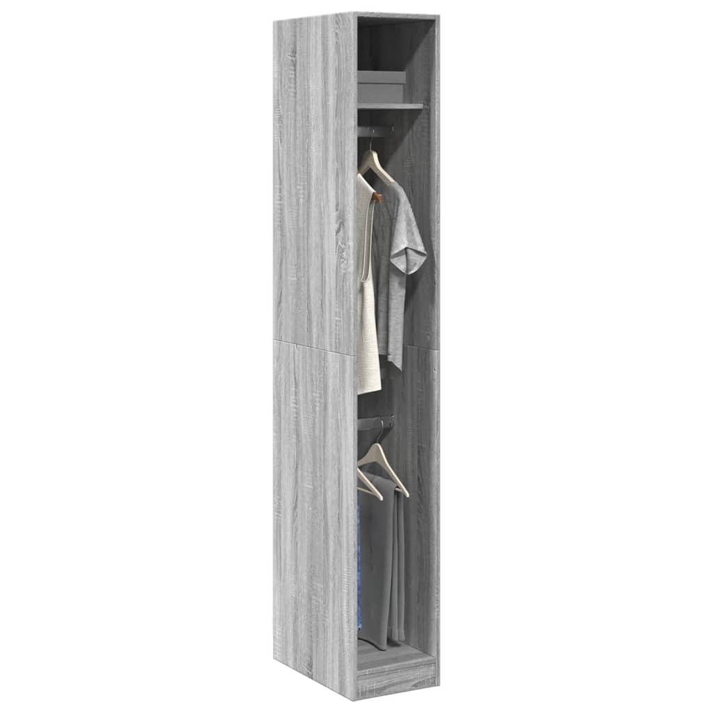 Garde-robe sonoma gris 30x50x200 cm bois d'ingénierie Armoires vidaXL   