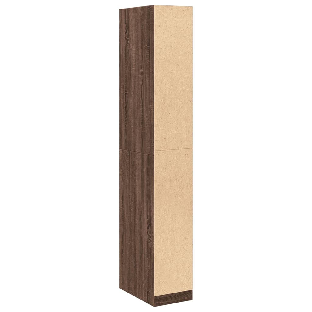 Garde-robe chêne marron 30x50x200 cm bois d'ingénierie Armoires vidaXL   