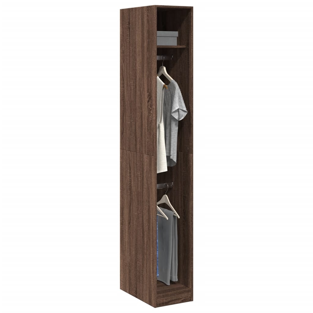 Garde-robe chêne marron 30x50x200 cm bois d'ingénierie Armoires vidaXL   