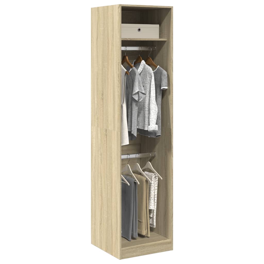 Garde-robe Chêne sonoma 50x50x200 cm Bois d'ingénierie Armoires vidaXL   