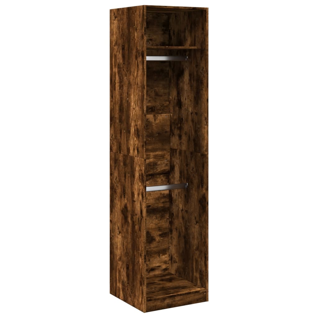 Garde-robe chêne fumé 50x50x200 cm bois d'ingénierie Armoires vidaXL   